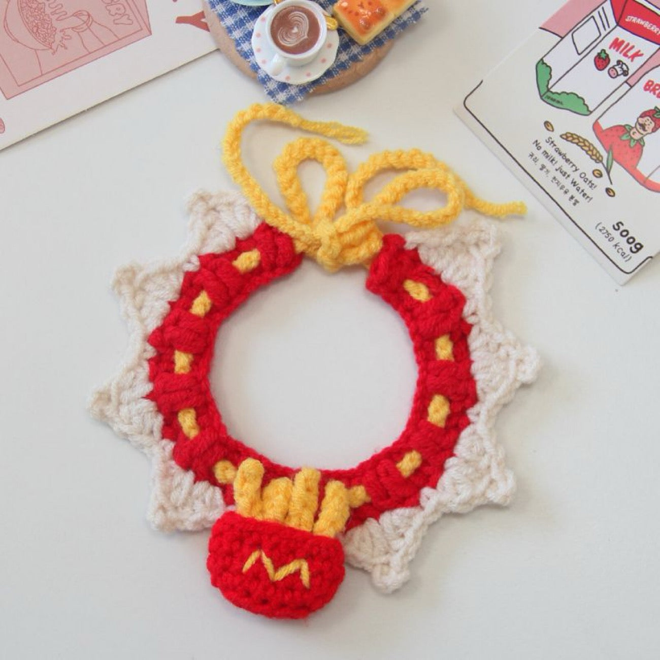 Pet Knitted Collar Crochet Style