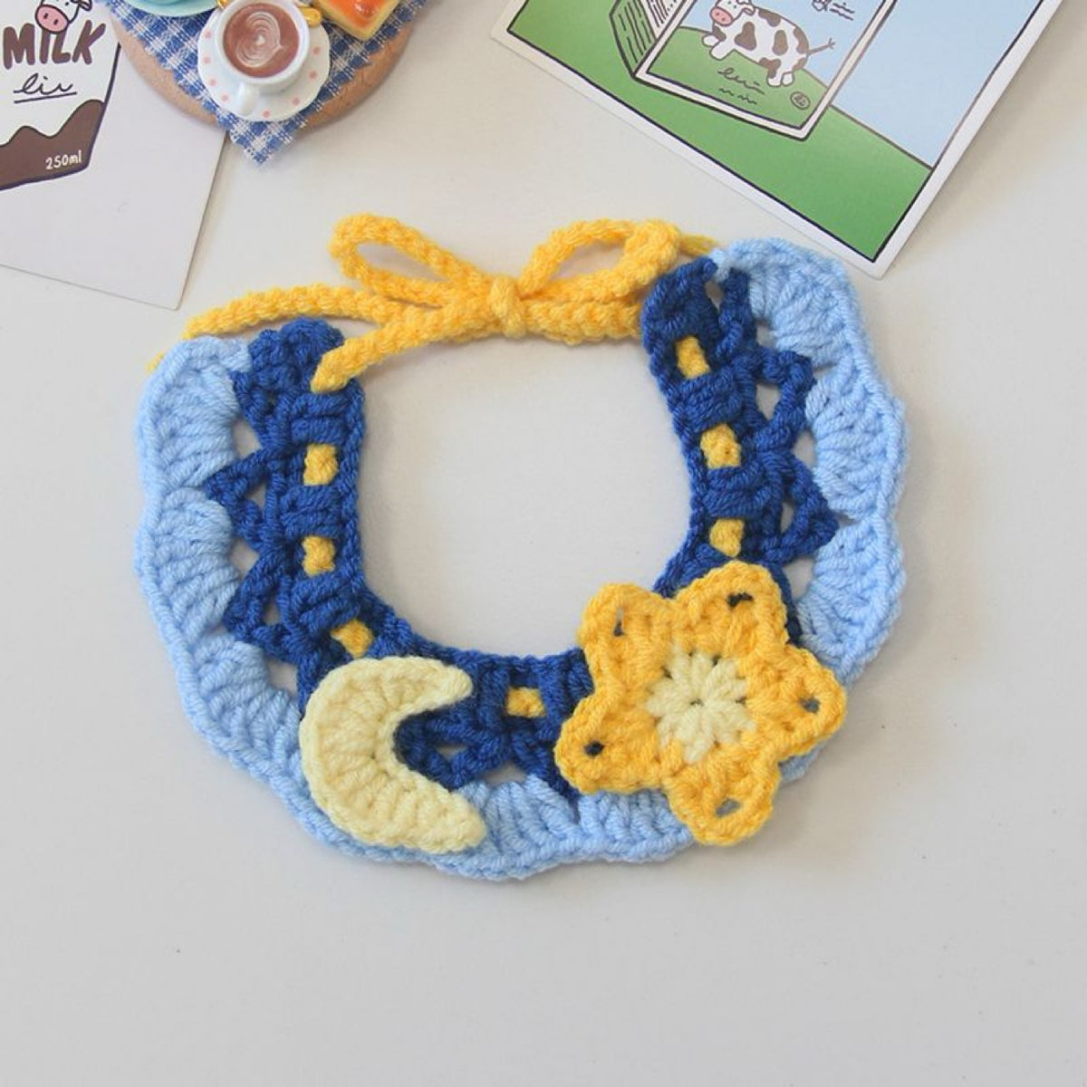 Pet Knitted Collar Crochet Style