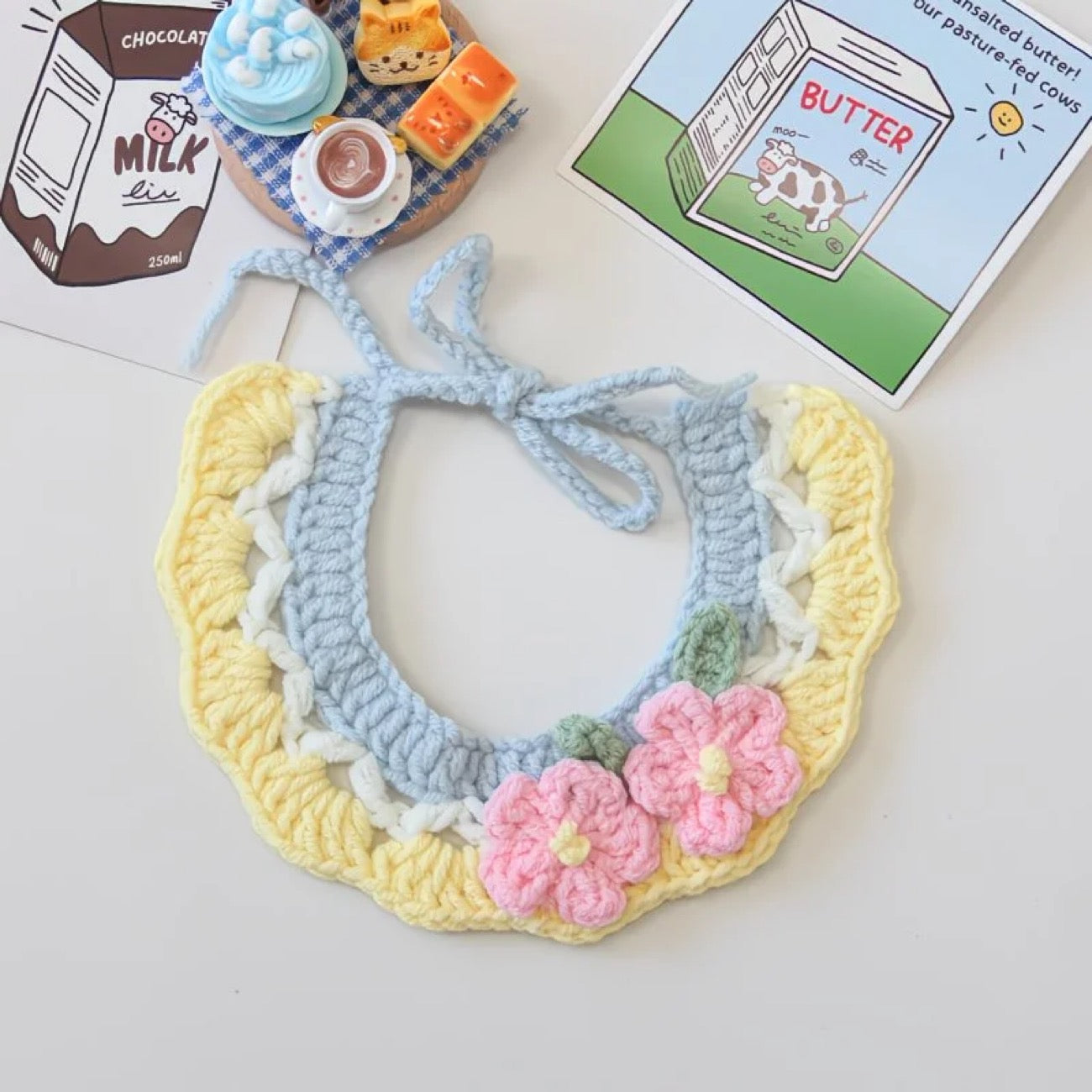 Pet Knitted Collar Crochet Style