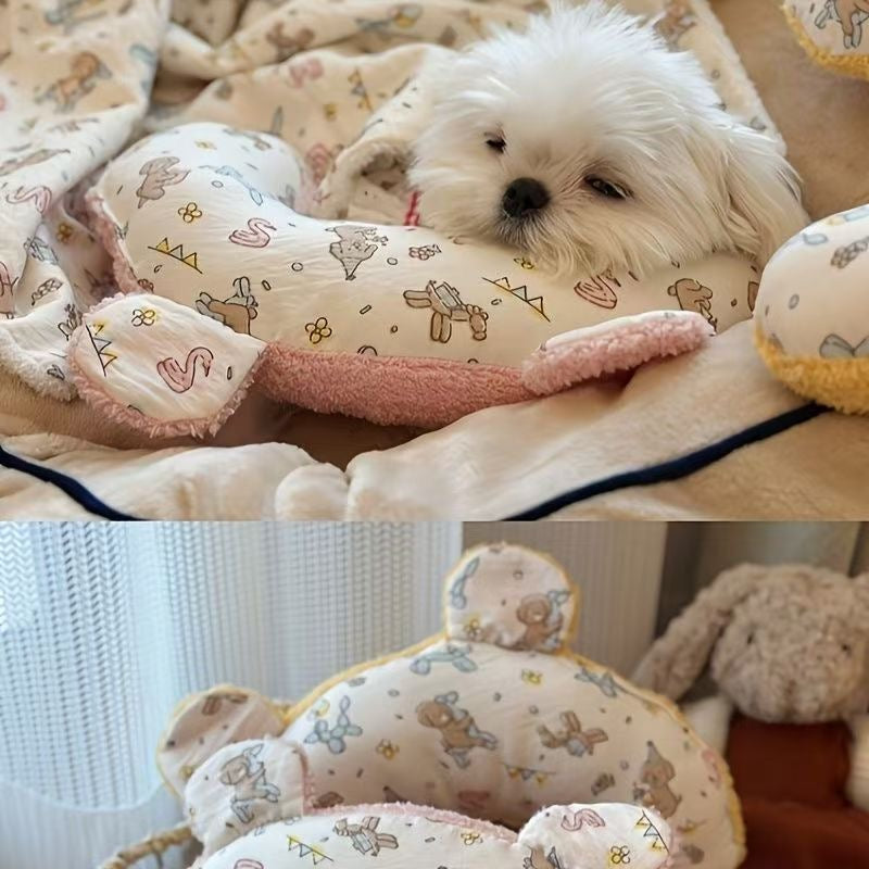 Pet Blanket with Pillow Set