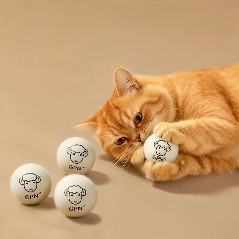 Cat Silent Wool Ball Toy