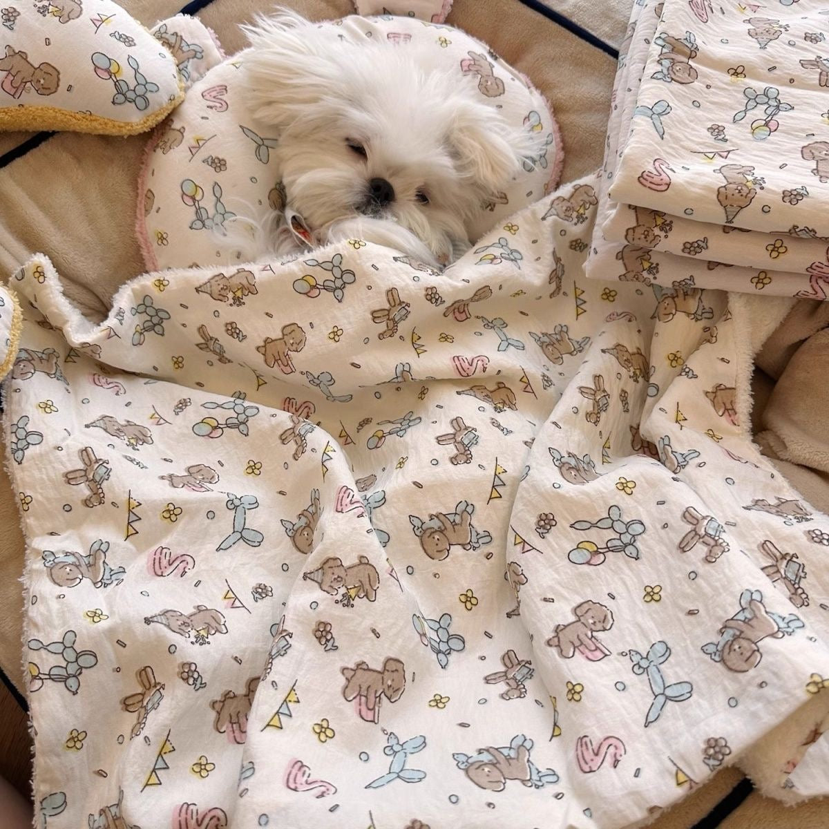 Pet Blanket with Pillow Set
