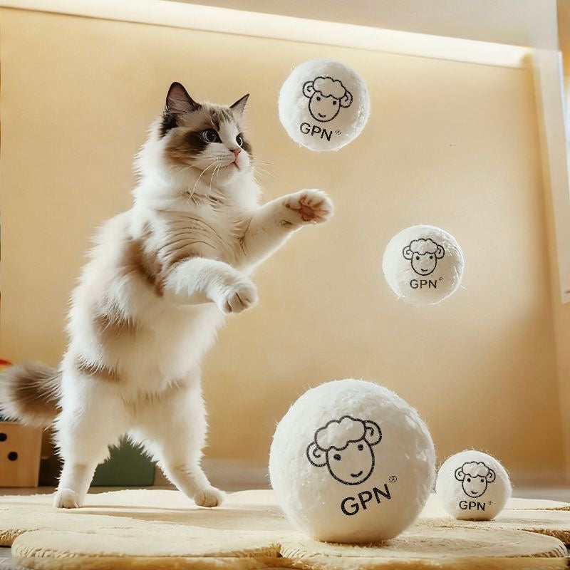 Cat Silent Wool Ball Toy
